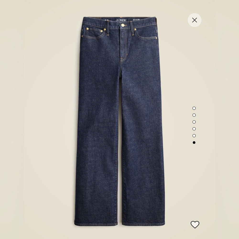 NWT J Crew Slim Wide Jeans size 26/2 Rinse Wash